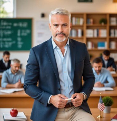A trainer in a classroom